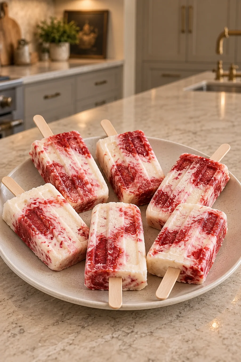 Strawberry Coconut Cheesecake Popsicles for Full GAPS