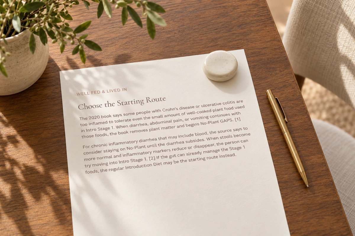 The actual Choose the Starting Route article excerpt printed on cream paper with a resting brass pen.