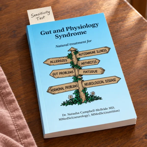 Gut and Physiology Syndrome with a bookmark labeled Sensitivity Test.