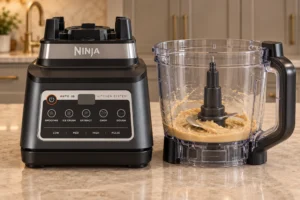 Small tahini batch in the Ninja BN801 food-processor bowl