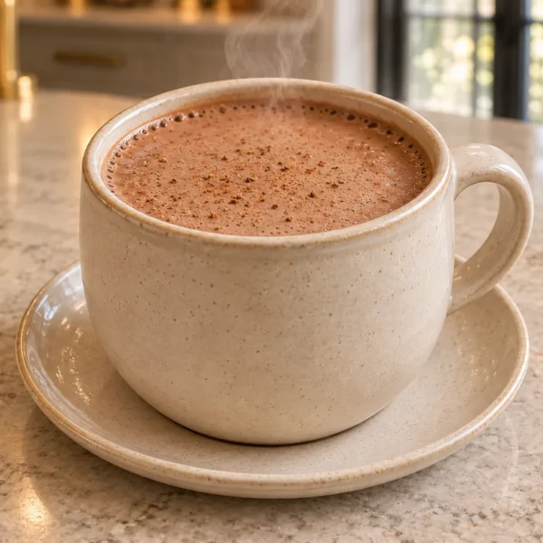 One warm mug of pumpkin hot cocoa for later Full GAPS with freshly grated nutmeg
