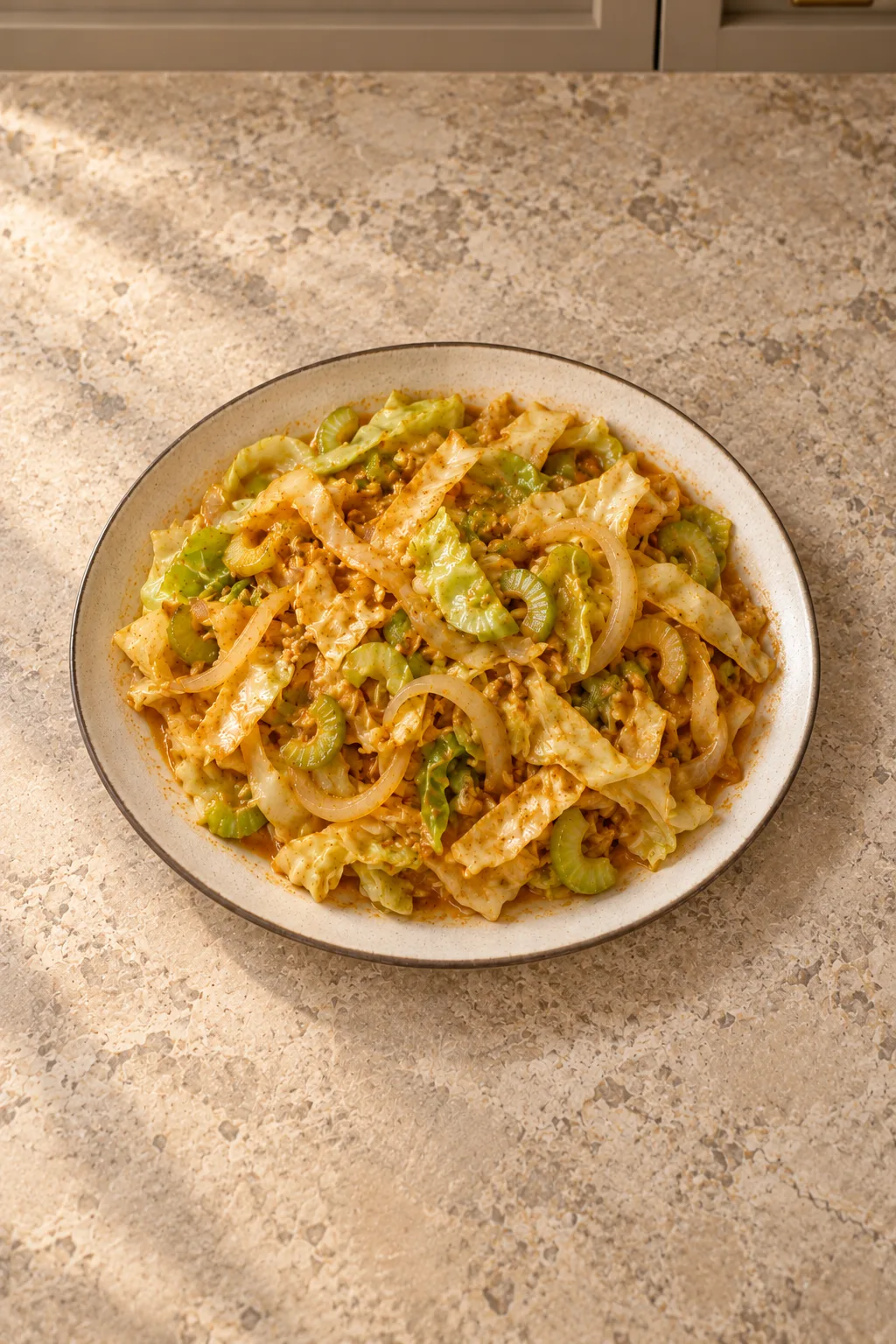 Spicy Cabbage Noodles With Coconut Cream for Full GAPS