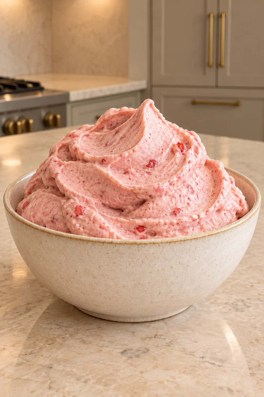 Strawberry white navy bean soft-serve ice cream for Full GAPS