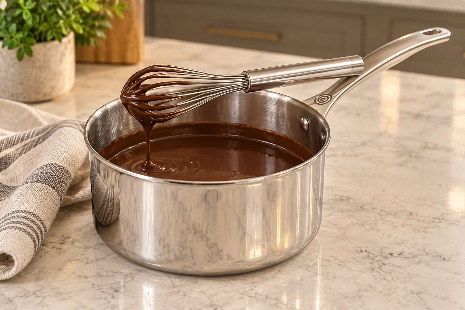 Smooth cocoa and raw honey freezer-shell coating whisked off heat for Full GAPS